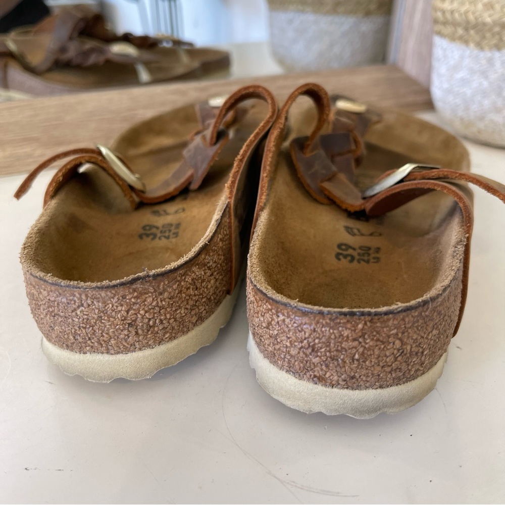 Birkenstock Brown Braided Thong Sandals - Picture 5 of 8